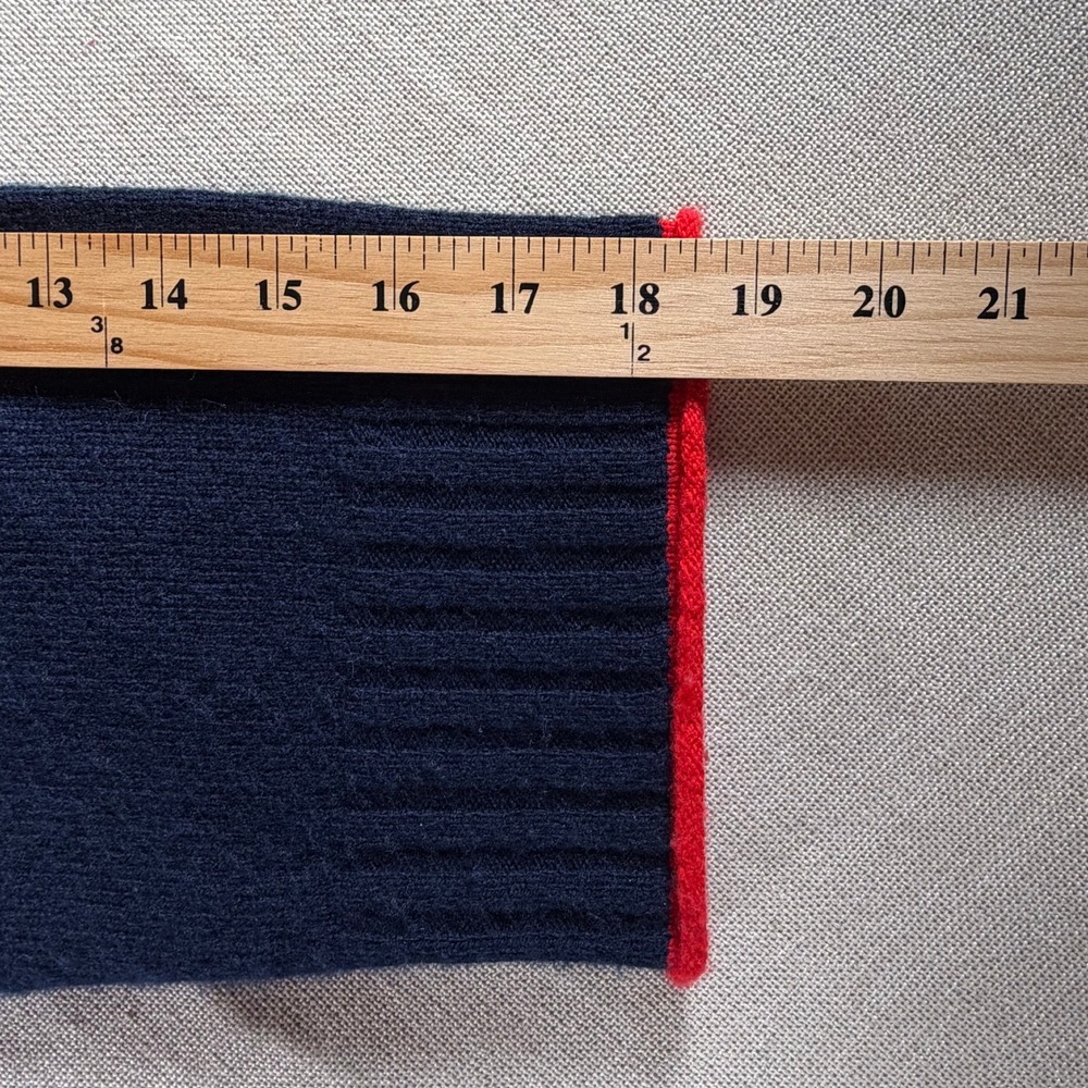 J.Crew U.S. Ski & Snowboard Lambswool Mountain Sweater Navy Red Mens Small 2026 - Picture 6 of 9
